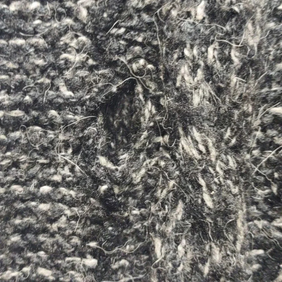 Vintage Hendi Ruffle Sweater Cardigan Faux Fur Trench Wool Belt - Picture 15 of 16